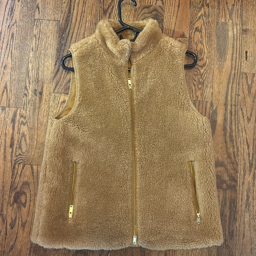 Jcrew faux fur/sherpa vest